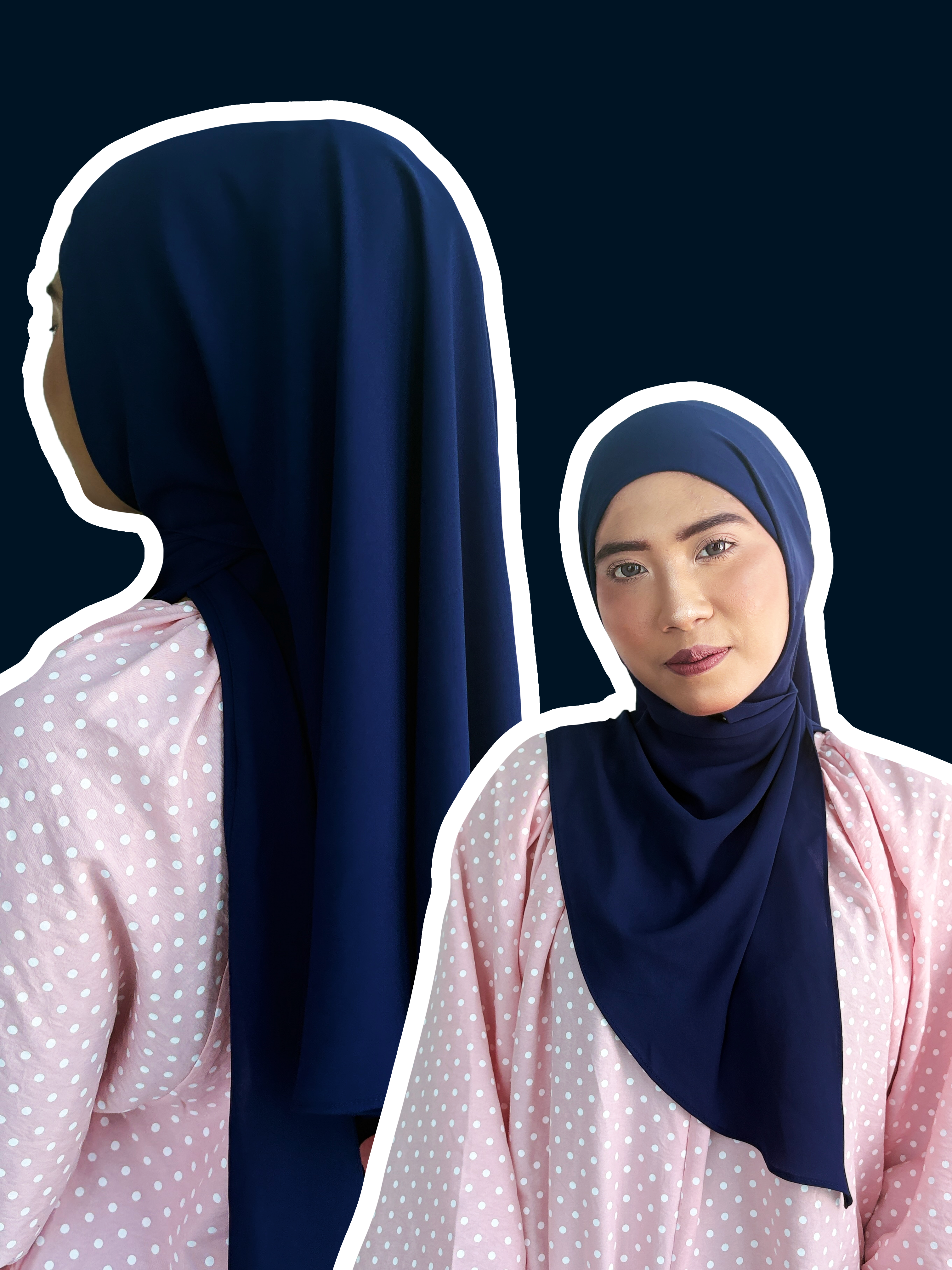 Plain Series (Premium Korean Chiffon) : 2M Shawl, Shawl with Inner & 50" Bawal Instant with Inner