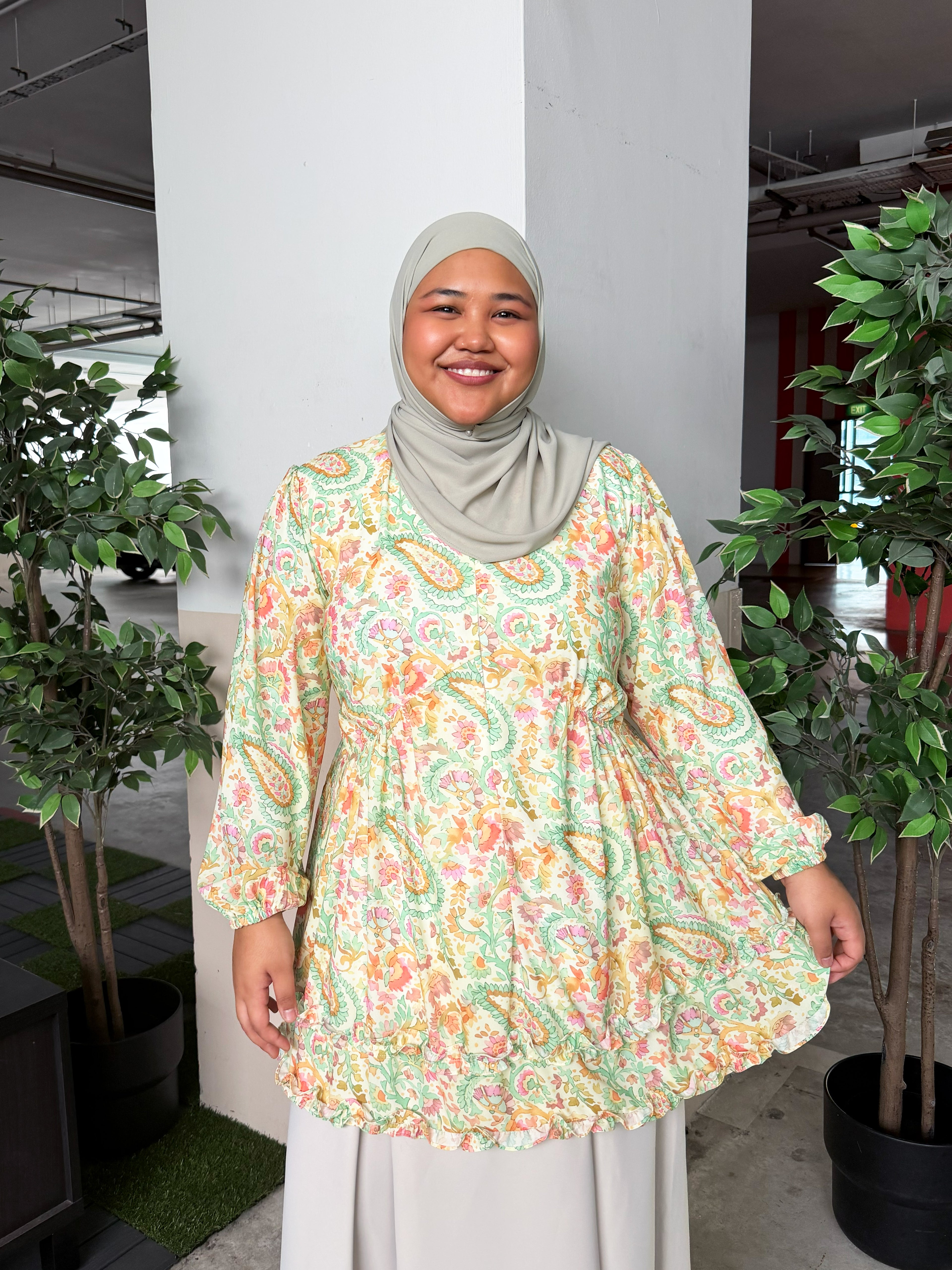 Tiara Ruffles Printed Top