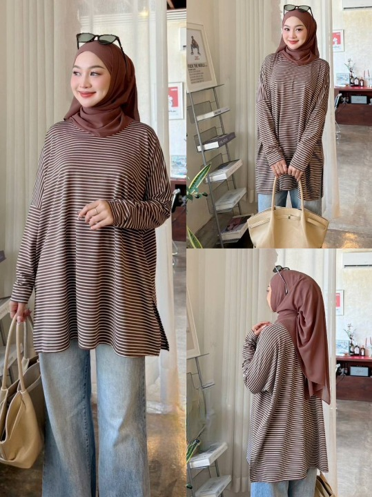 Natasha Oversized Striped Shirt