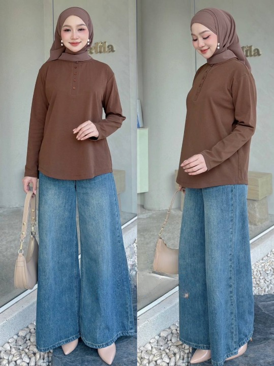Wati Button Versatile Blouse