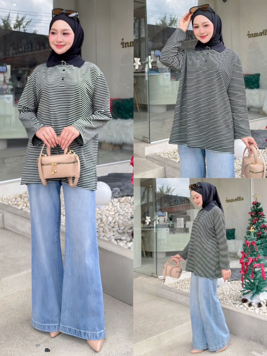 Colin Striped Collared Top