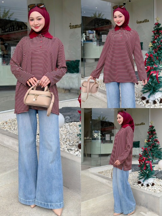 Colin Striped Collared Top
