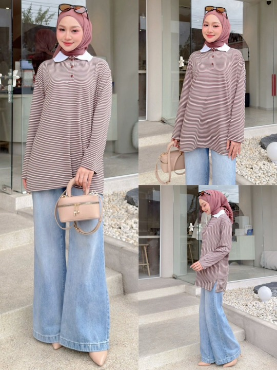 Colin Striped Collared Top