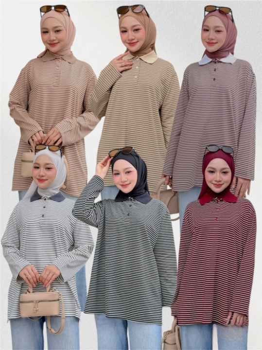 Colin Striped Collared Top