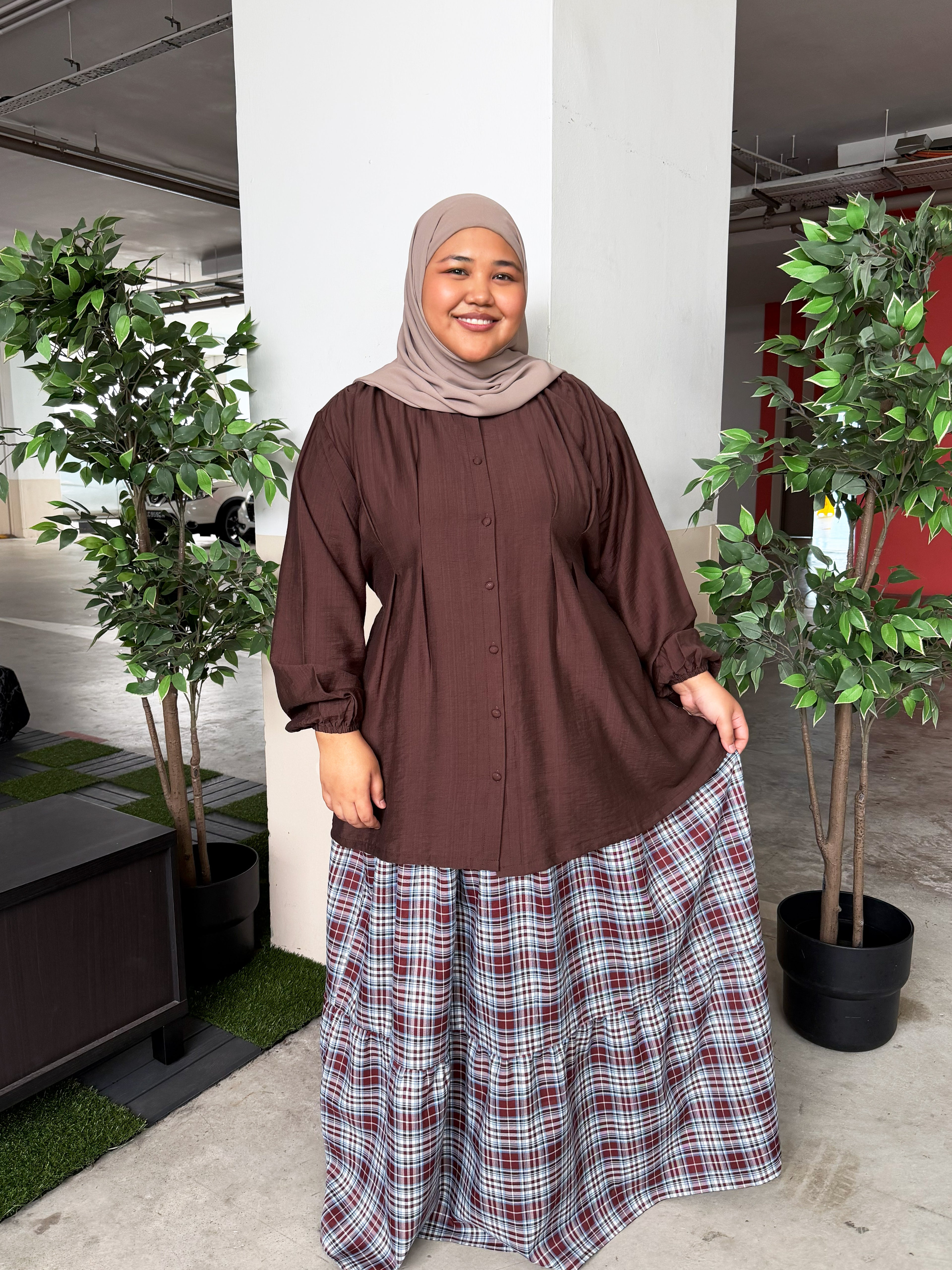 Faye Gingham Skirt Set