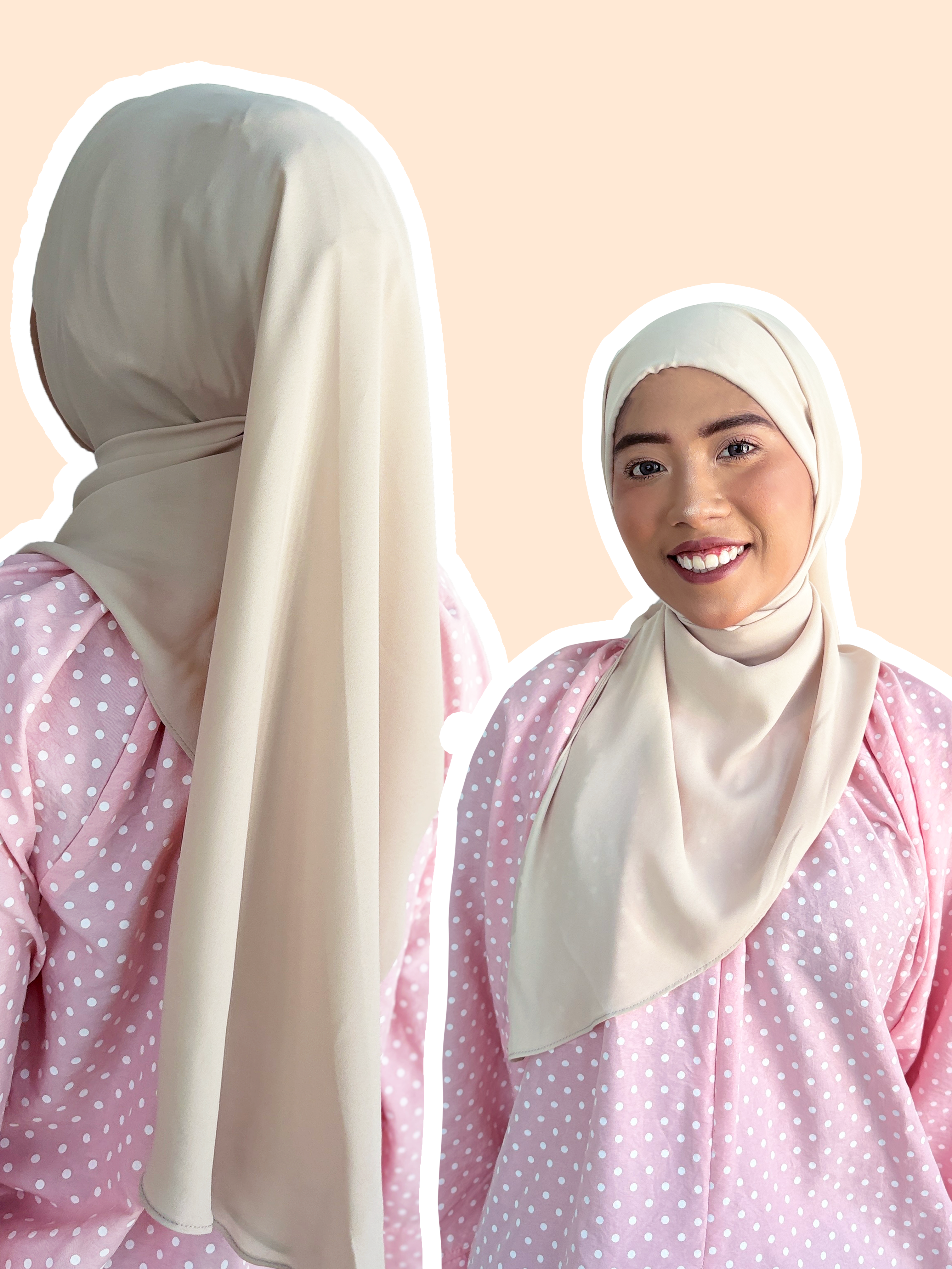 Plain Series (Premium Korean Chiffon) : 2M Shawl, Shawl with Inner & 50" Bawal Instant with Inner