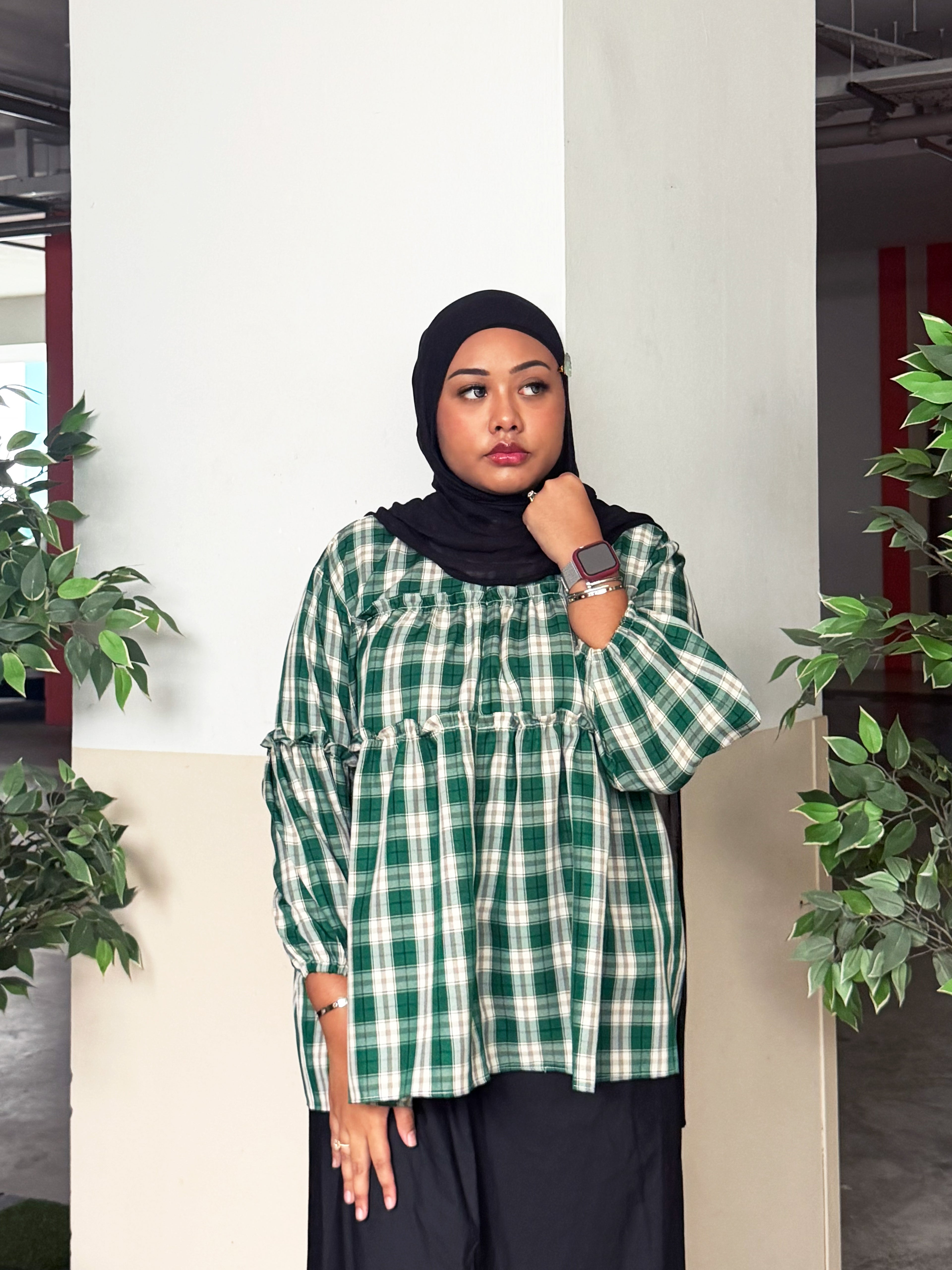Noura Gingham Top