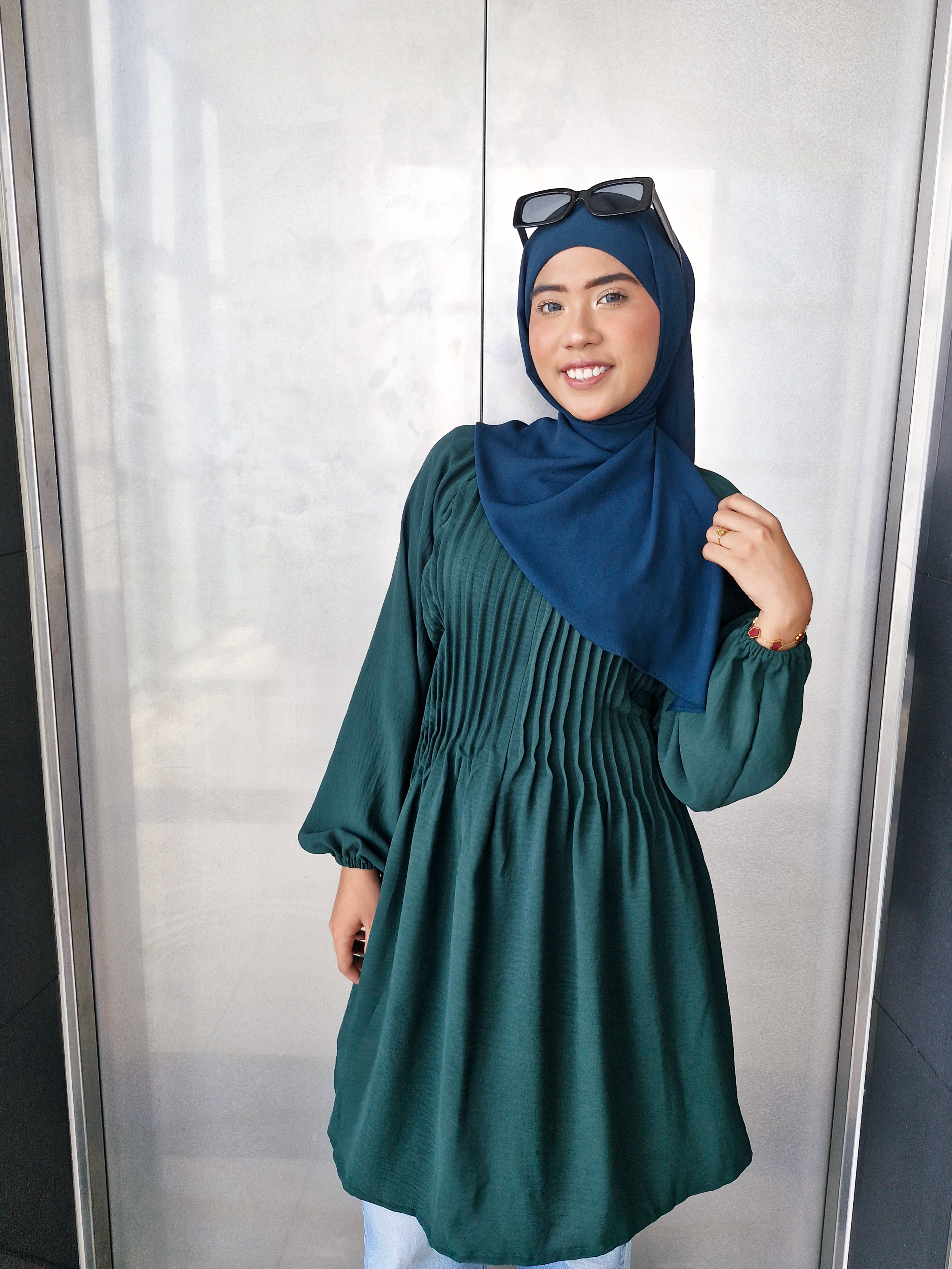 Fyza Crinkle Pleated Tunic