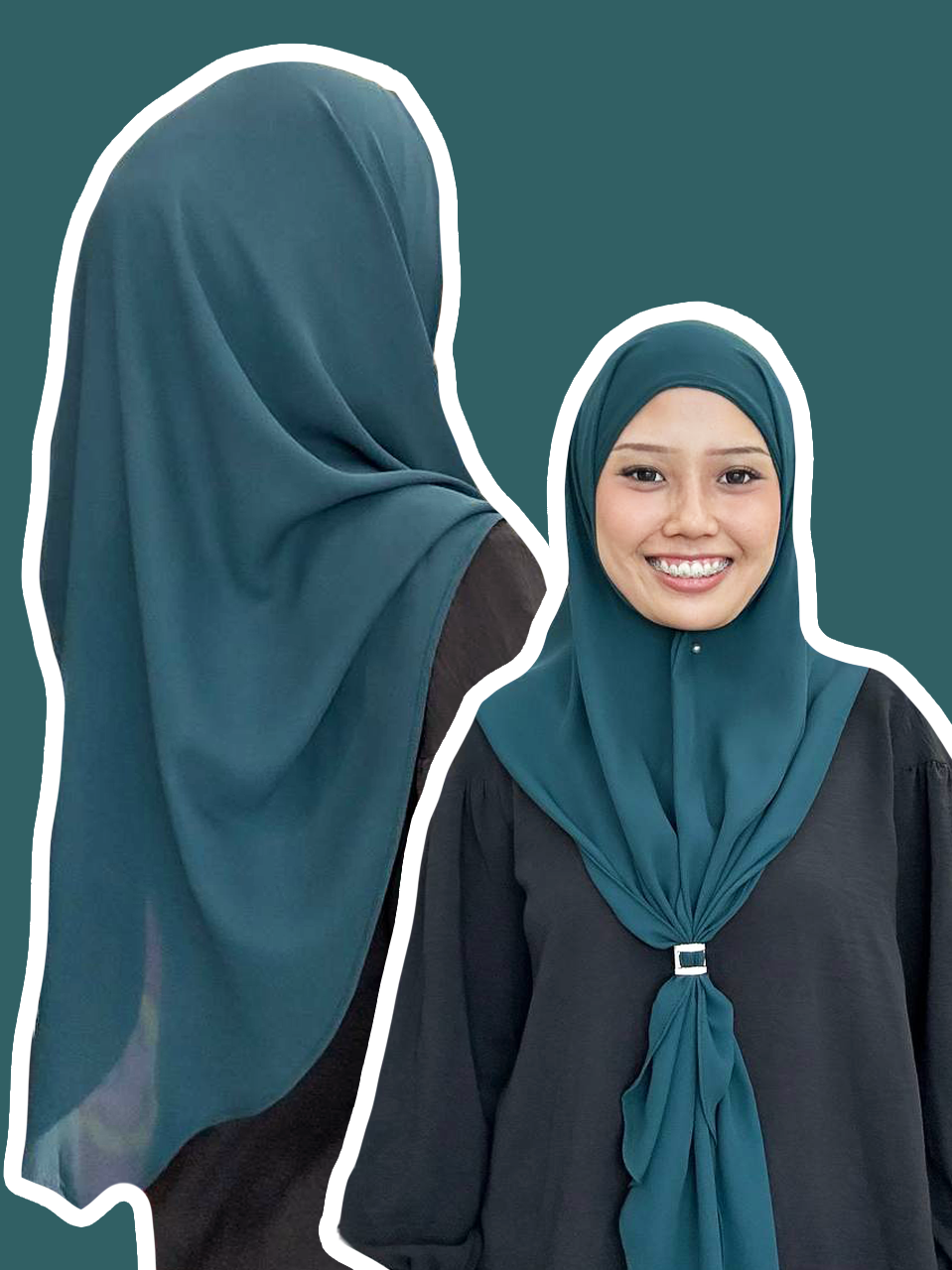 Plain Series (Premium Korean Chiffon) : 2M Shawl, Shawl with Inner & 50" Bawal Instant with Inner