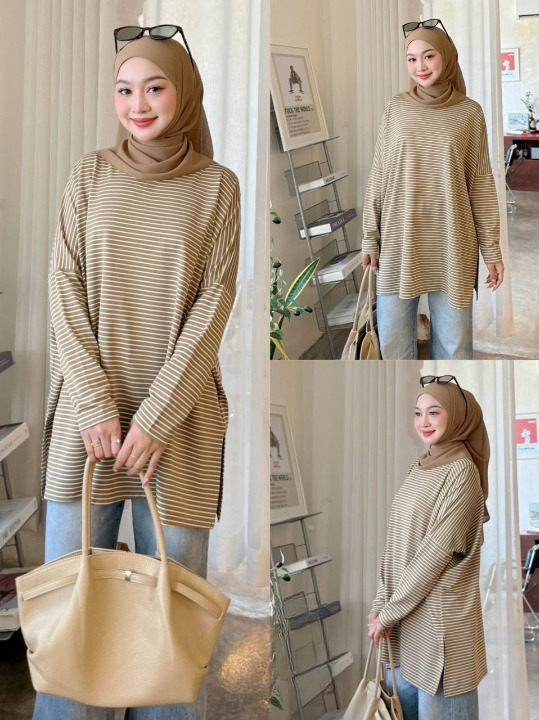 Natasha Oversized Striped Shirt