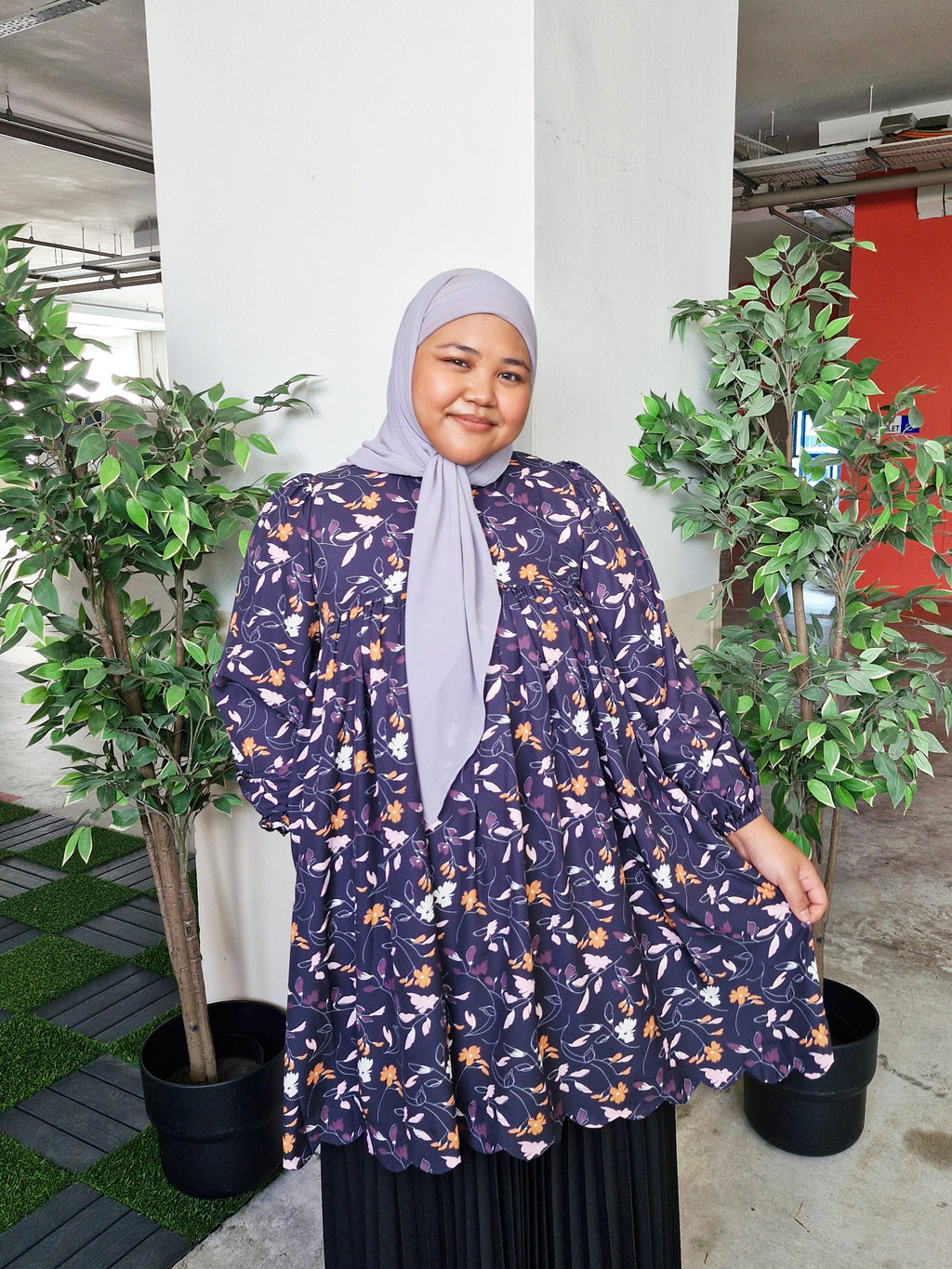Nayla Scallop Printed Tunic