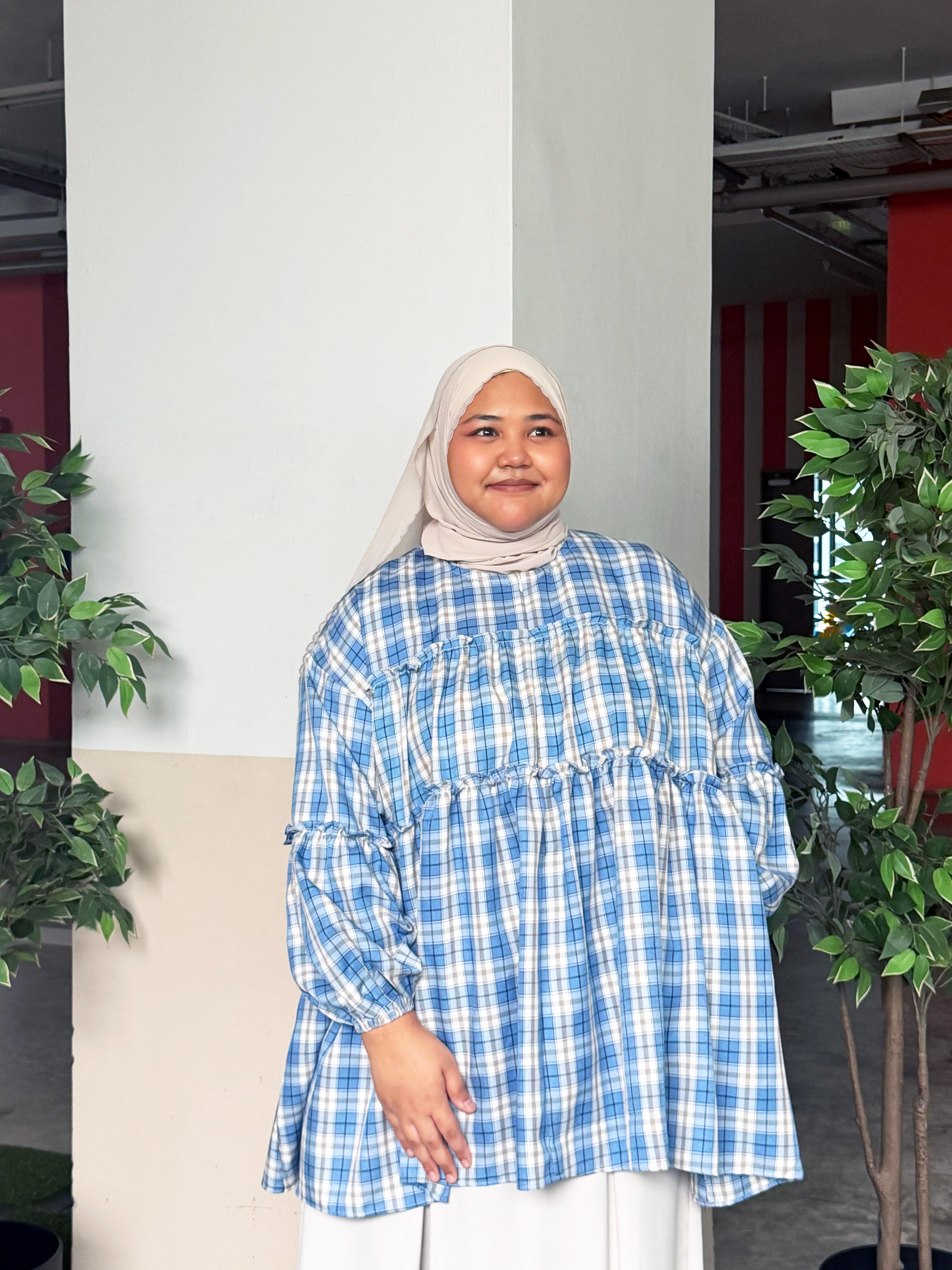 Noura Gingham Top