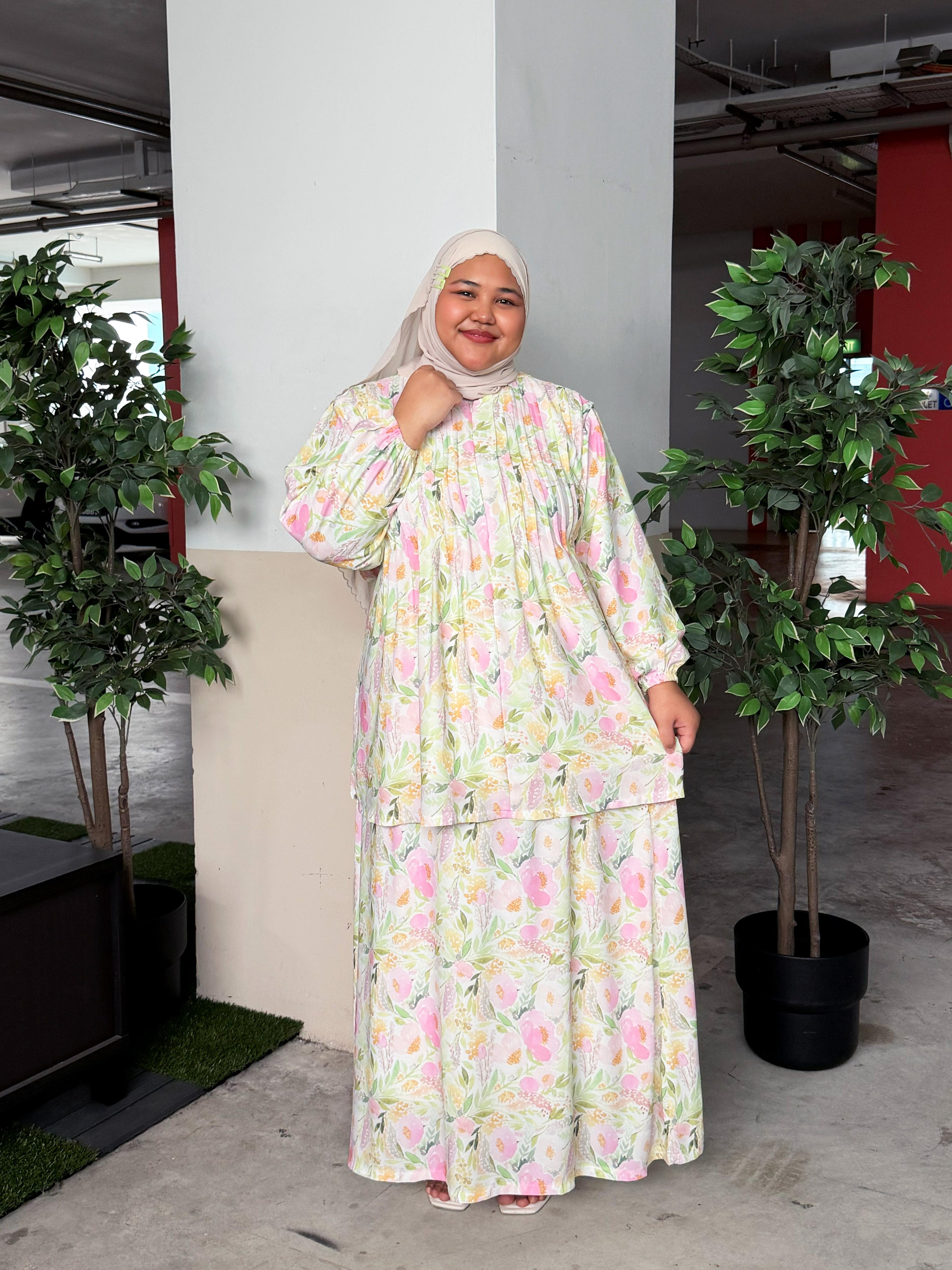 Freya Chiffon Pleated Skirt Set