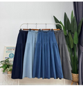 Hana Acid Washed Denim Tiered Skirt
