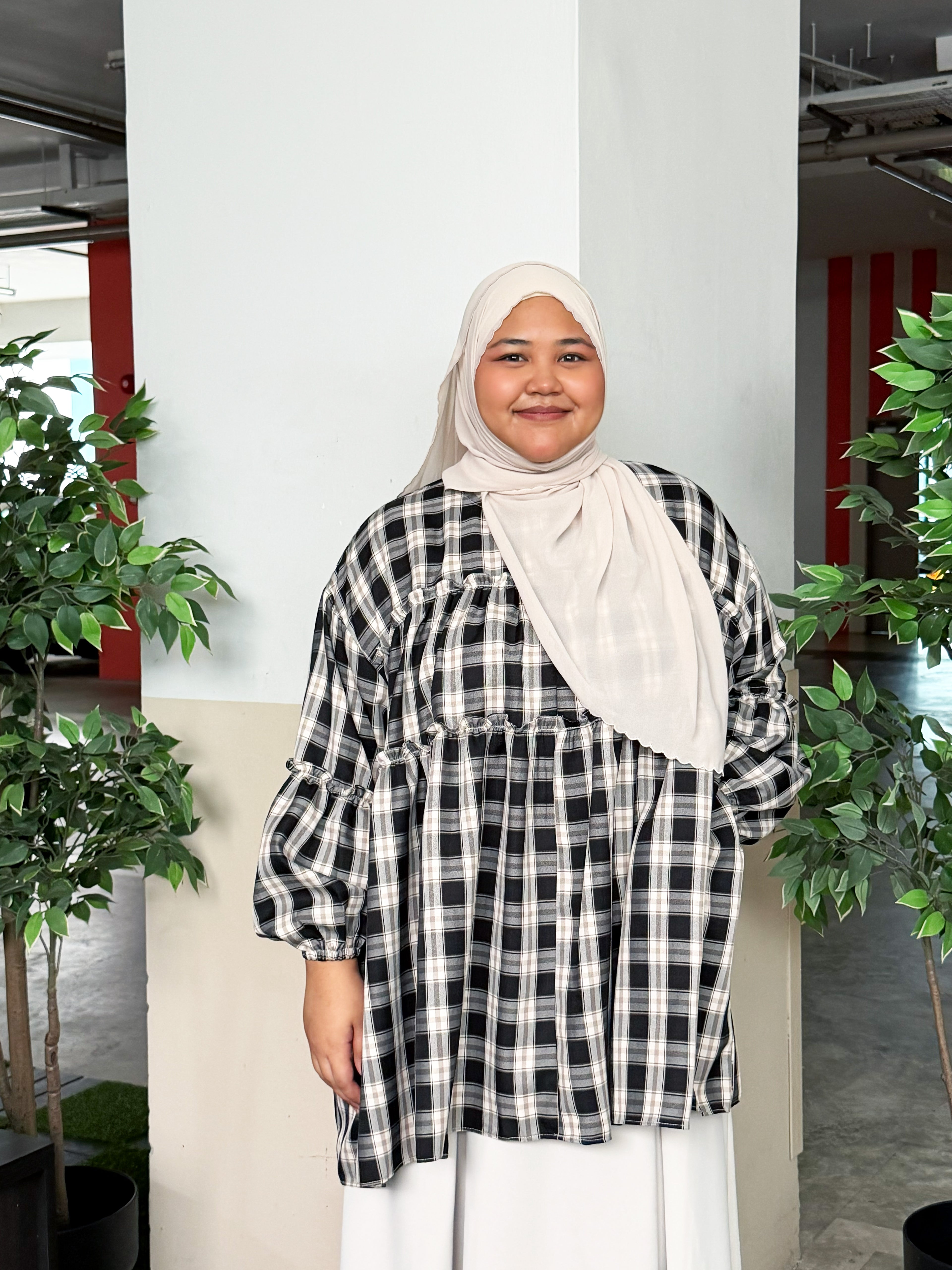 Noura Gingham Top
