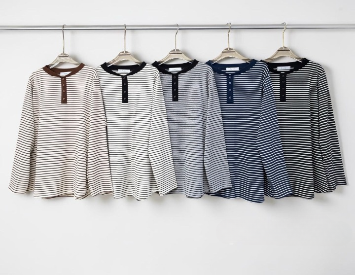 June Striped Colour Block Collared Shirt