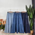 Vira Tiered Denim Skirt