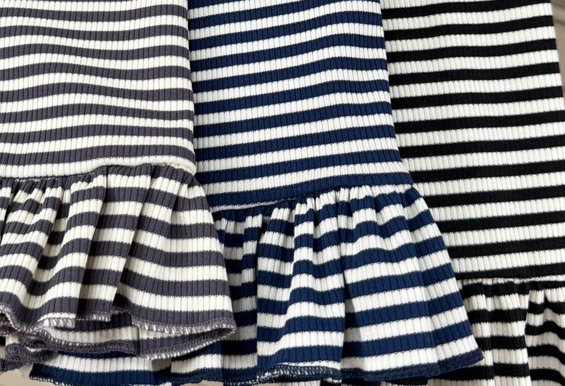 Maryam Striped Ruffles Blouse