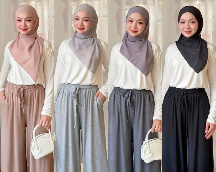 Maya Flare Drawstring Stretchable Pants