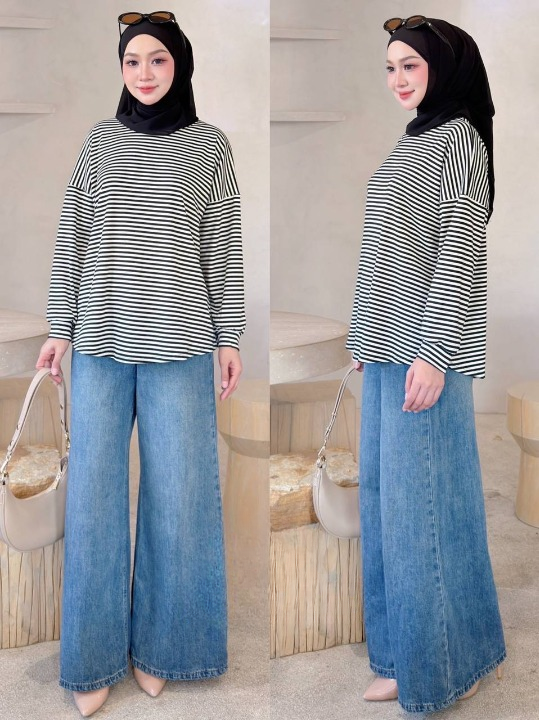 Nelly Striped Comfy Fit Blouse