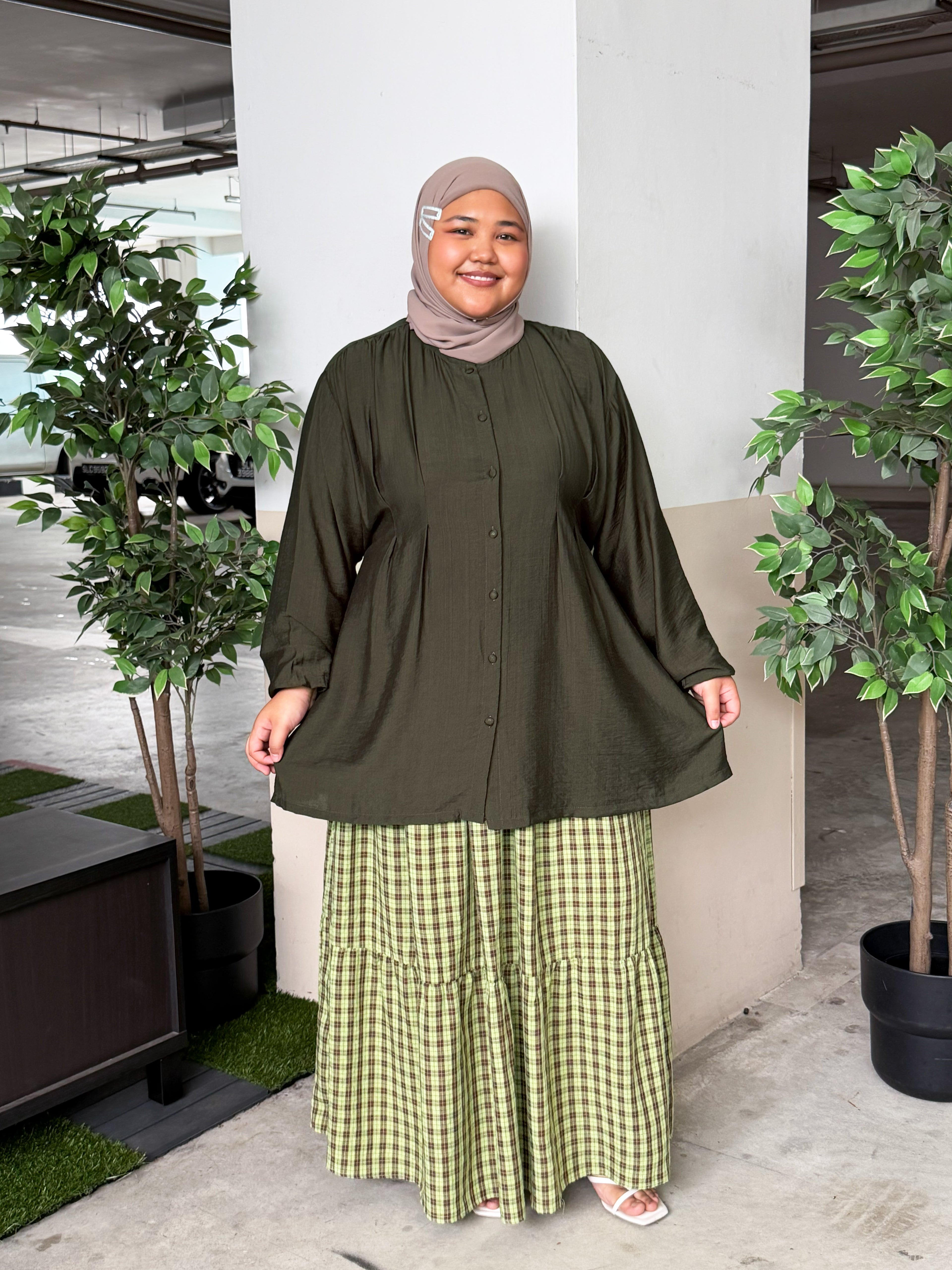Faye Gingham Skirt Set
