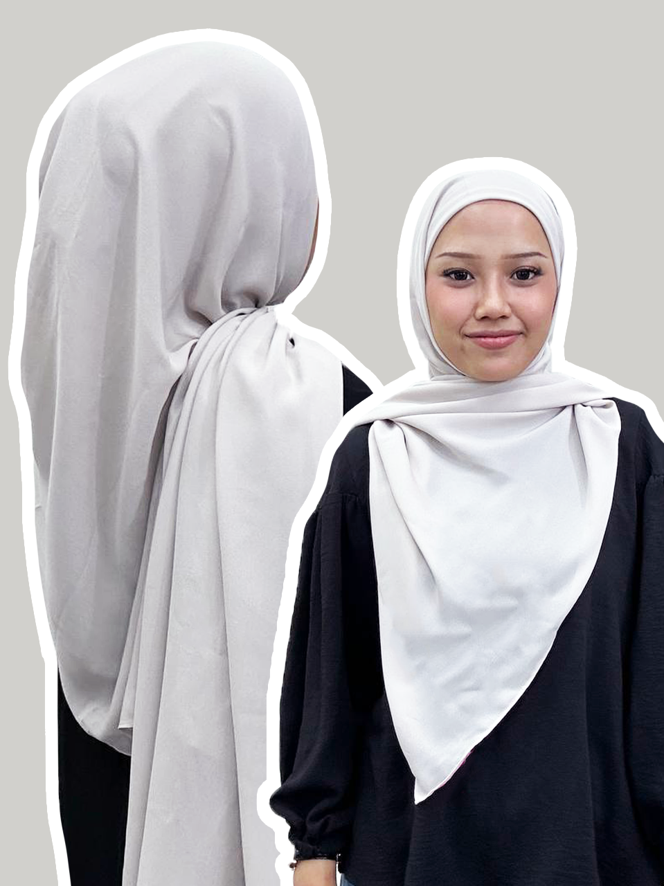 Plain Series (Premium Korean Chiffon) : 2M Shawl, Shawl with Inner & 50" Bawal Instant with Inner