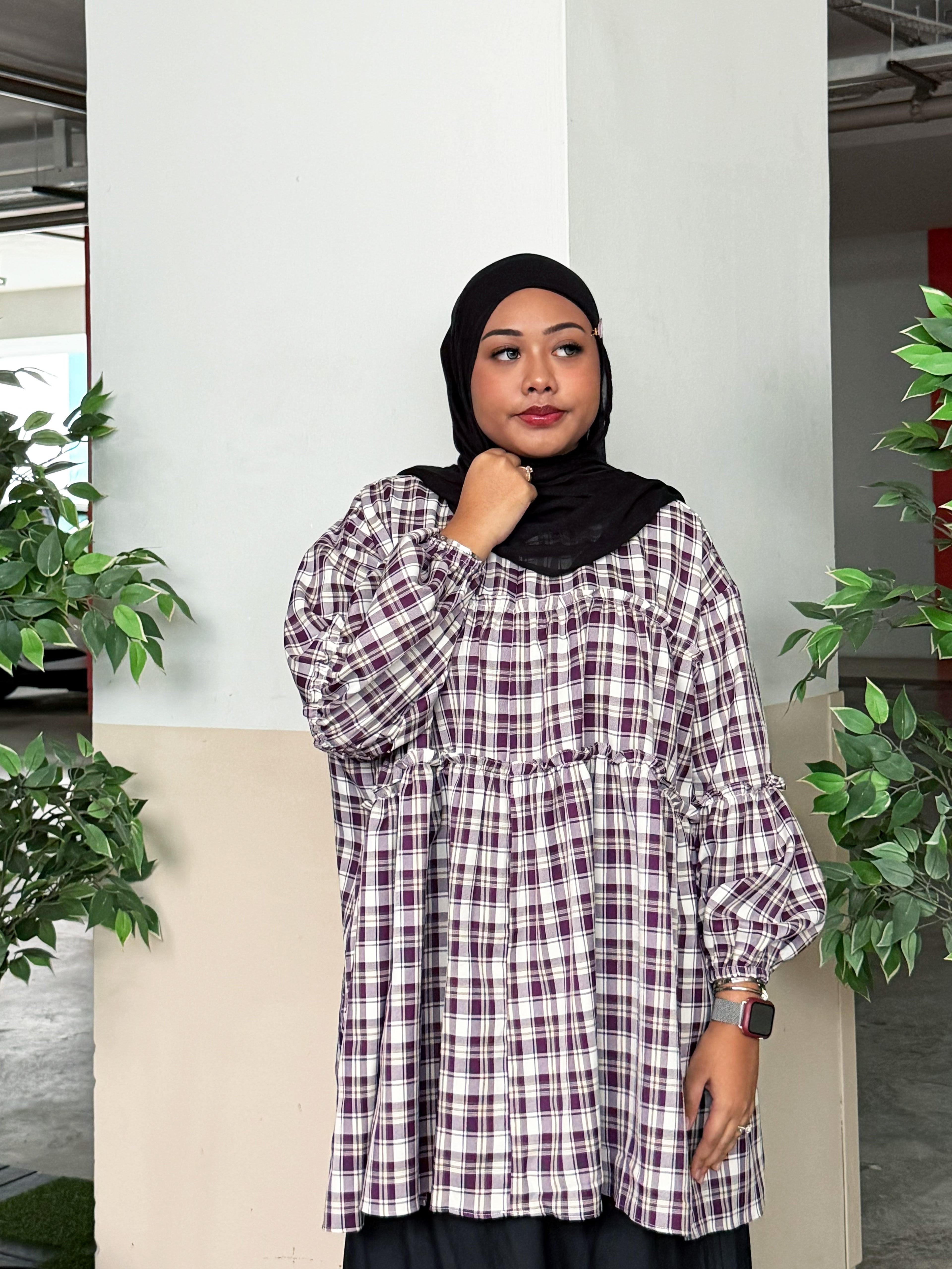 Noura Gingham Top