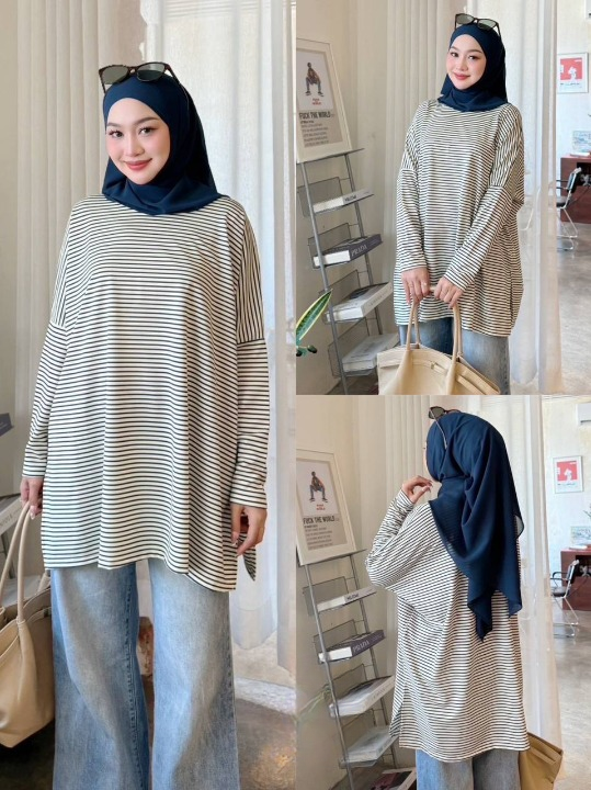 Natasha Oversized Striped Shirt