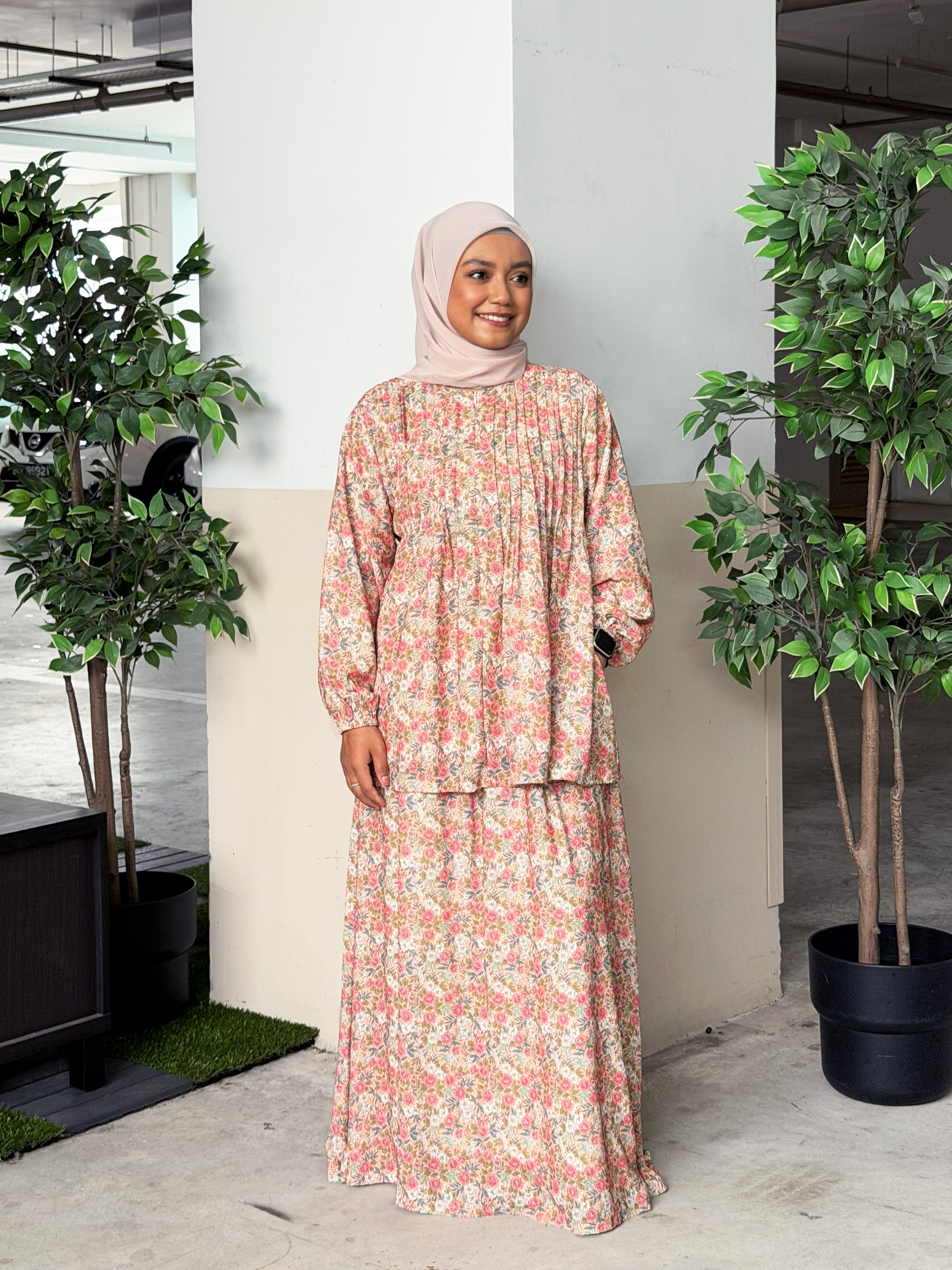 Freya Chiffon Pleated Skirt Set