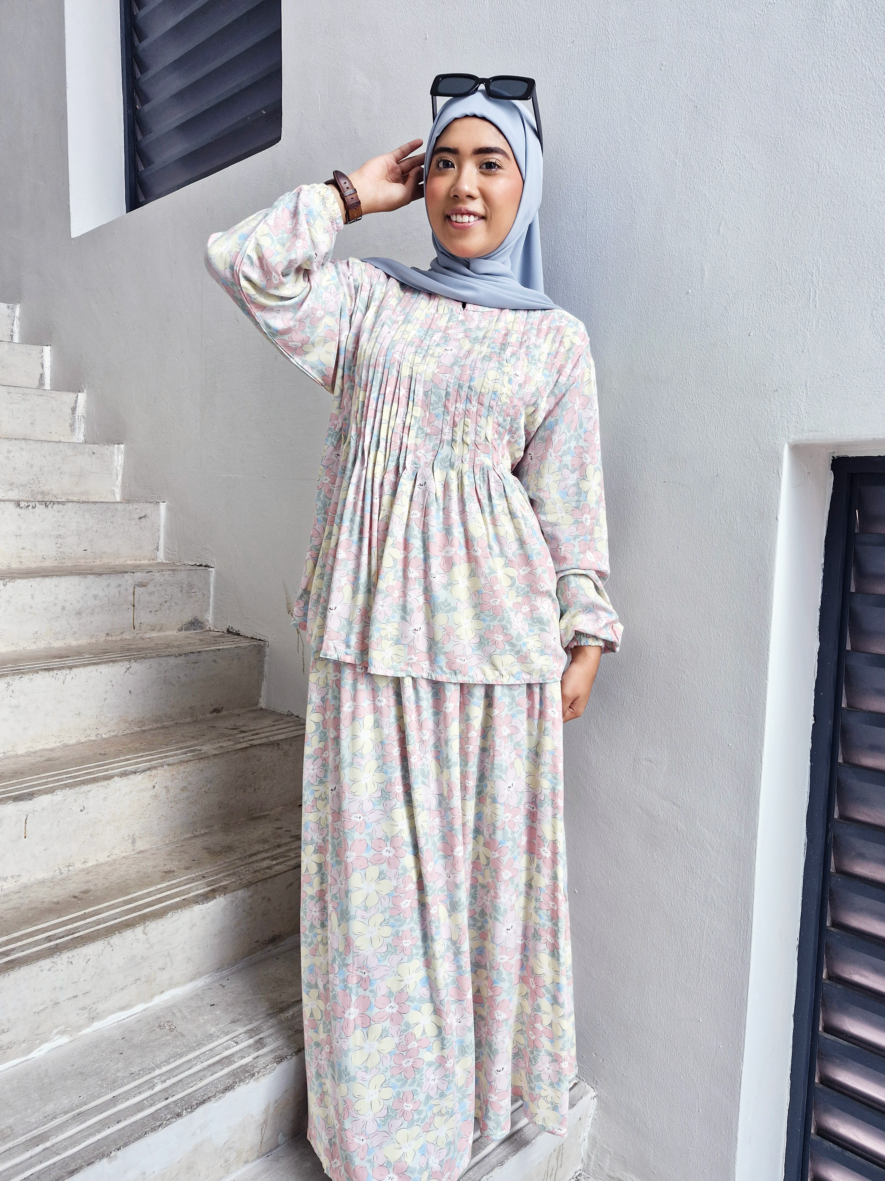 Freya Rayon Pleated Skirt Set