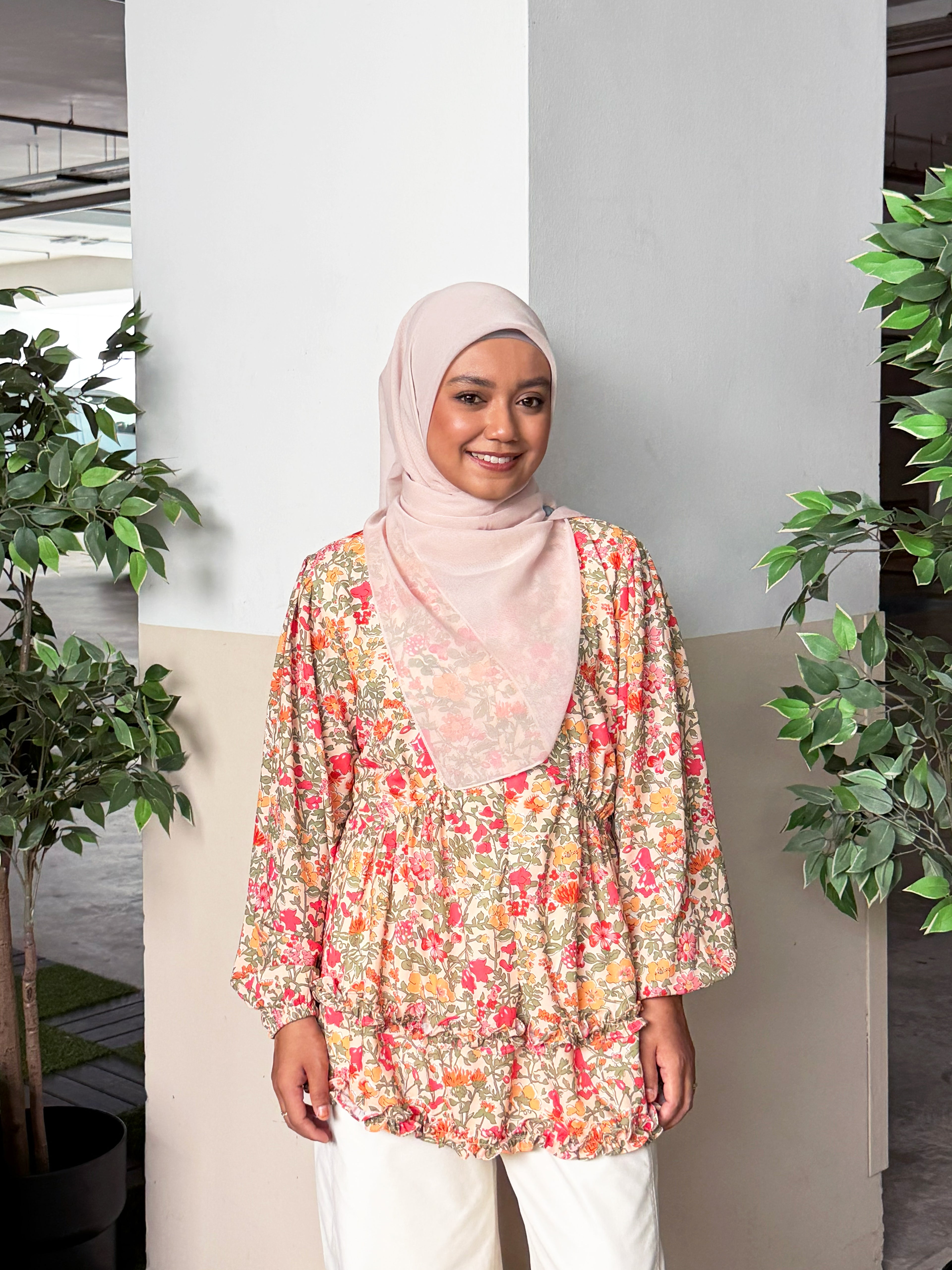 Tiara Ruffles Printed Top