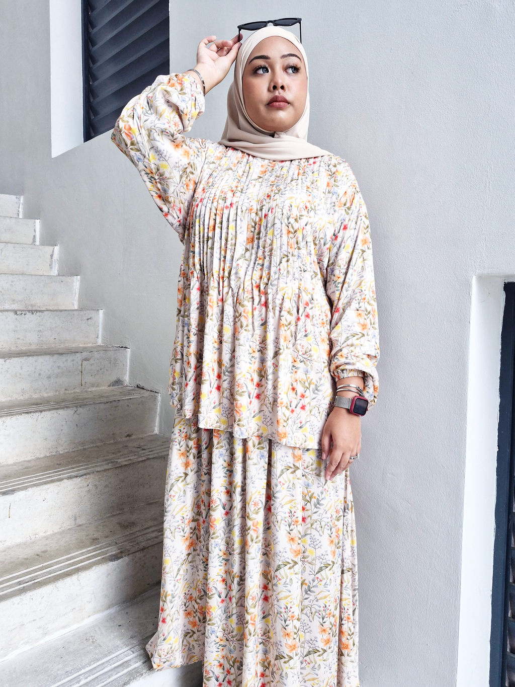 Freya Rayon Pleated Skirt Set