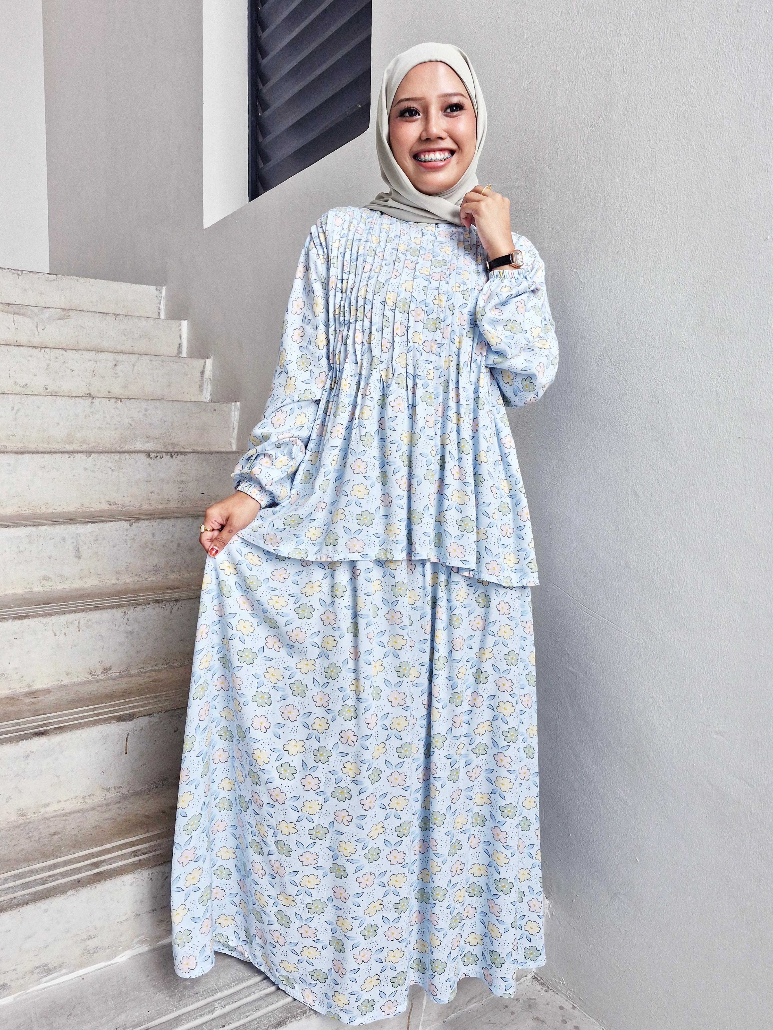 Freya Rayon Pleated Skirt Set