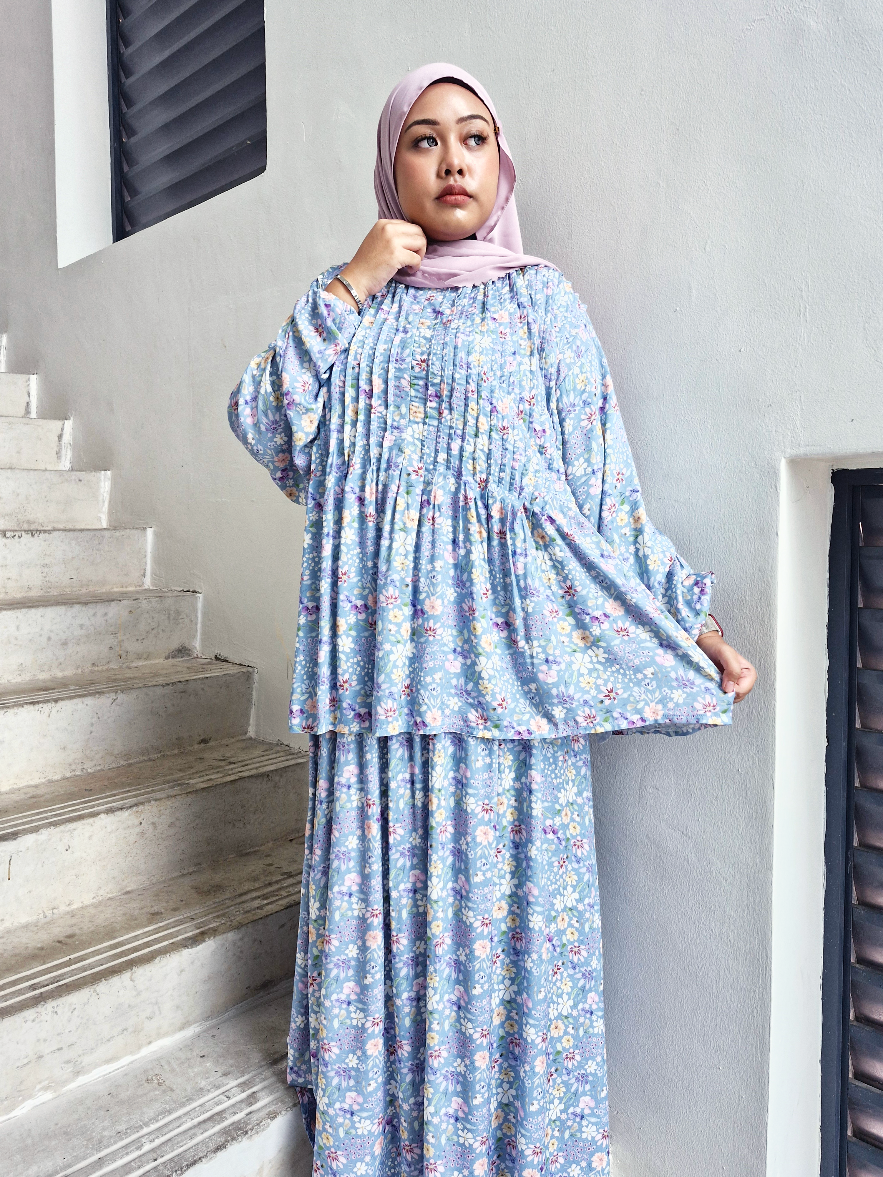 Freya Rayon Pleated Skirt Set