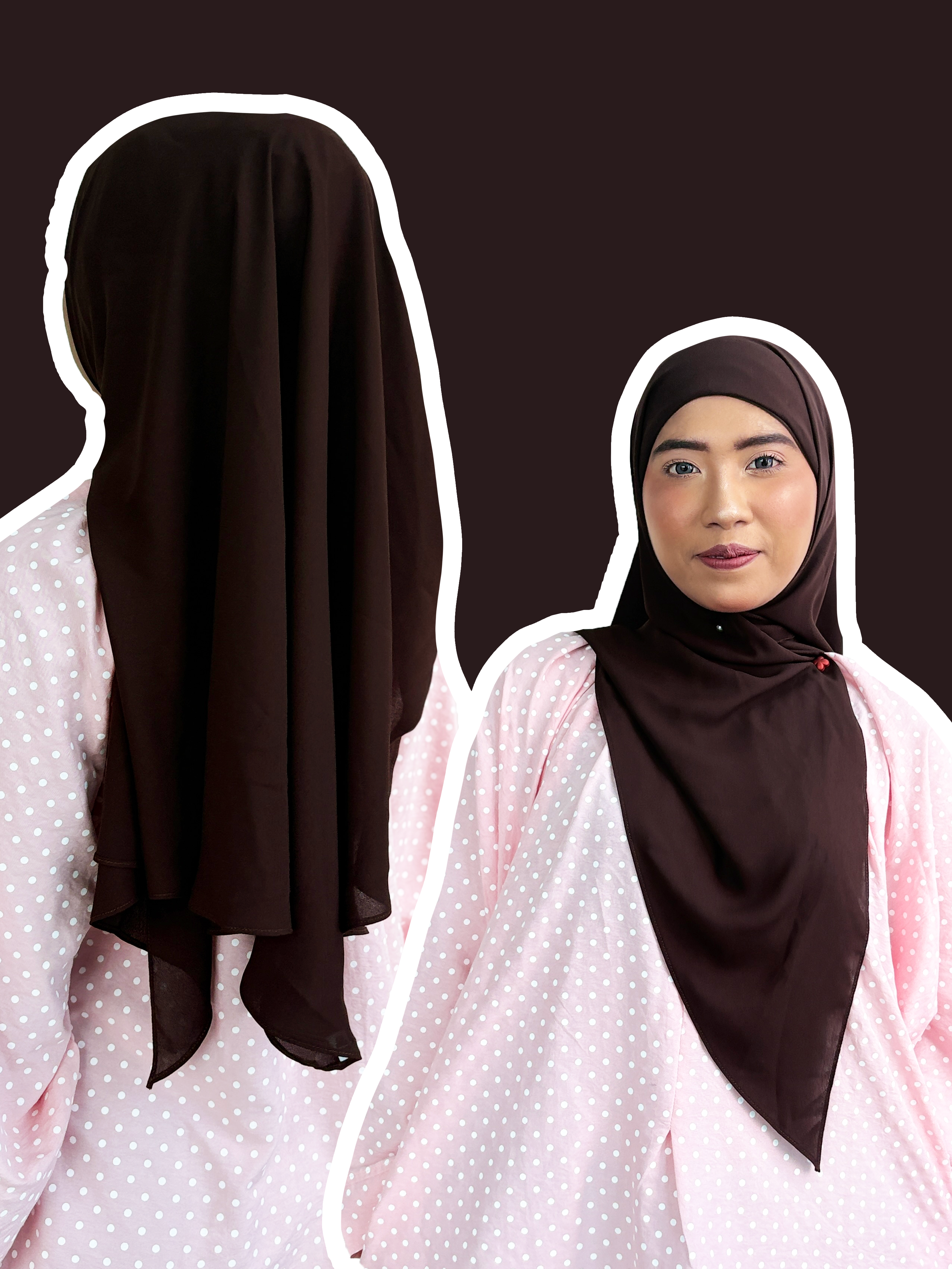 Plain Series (Premium Korean Chiffon) : 2M Shawl, Shawl with Inner & 50" Bawal Instant with Inner