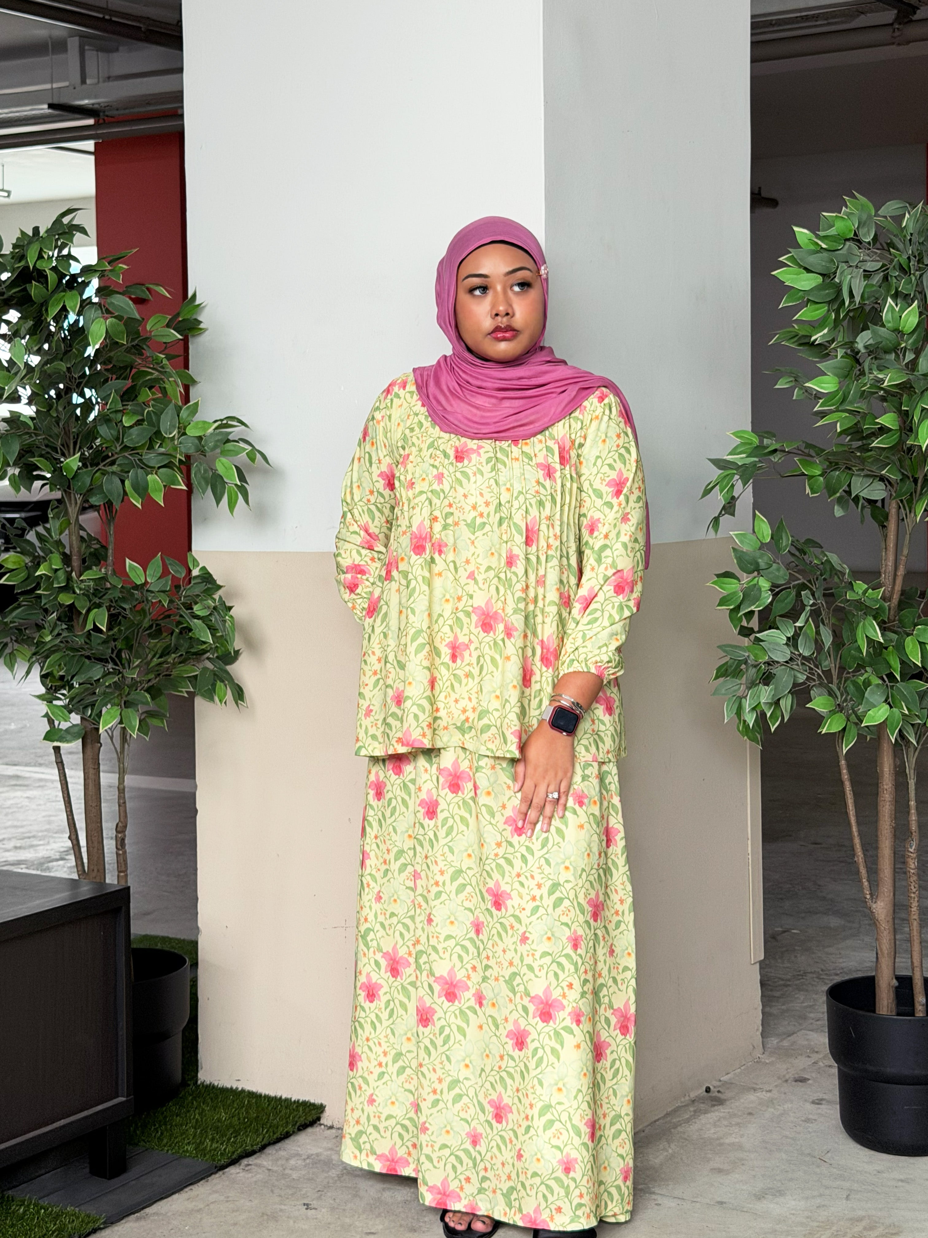 Freya Chiffon Pleated Skirt Set